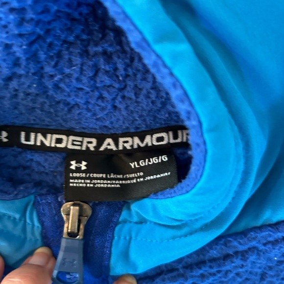 Under Armour unisex Sherpa full zip hoodie jacket size youth large - Picture 3 of 3